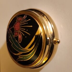 Vintage Cloisonée enameled Pill Box